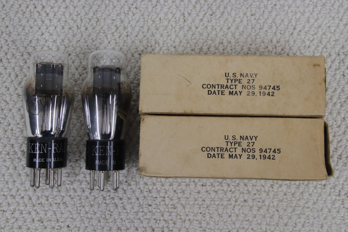 Ken-Rad ケンラド 27 Radio Vacuumtube ラジオ真空管 2本セット 227