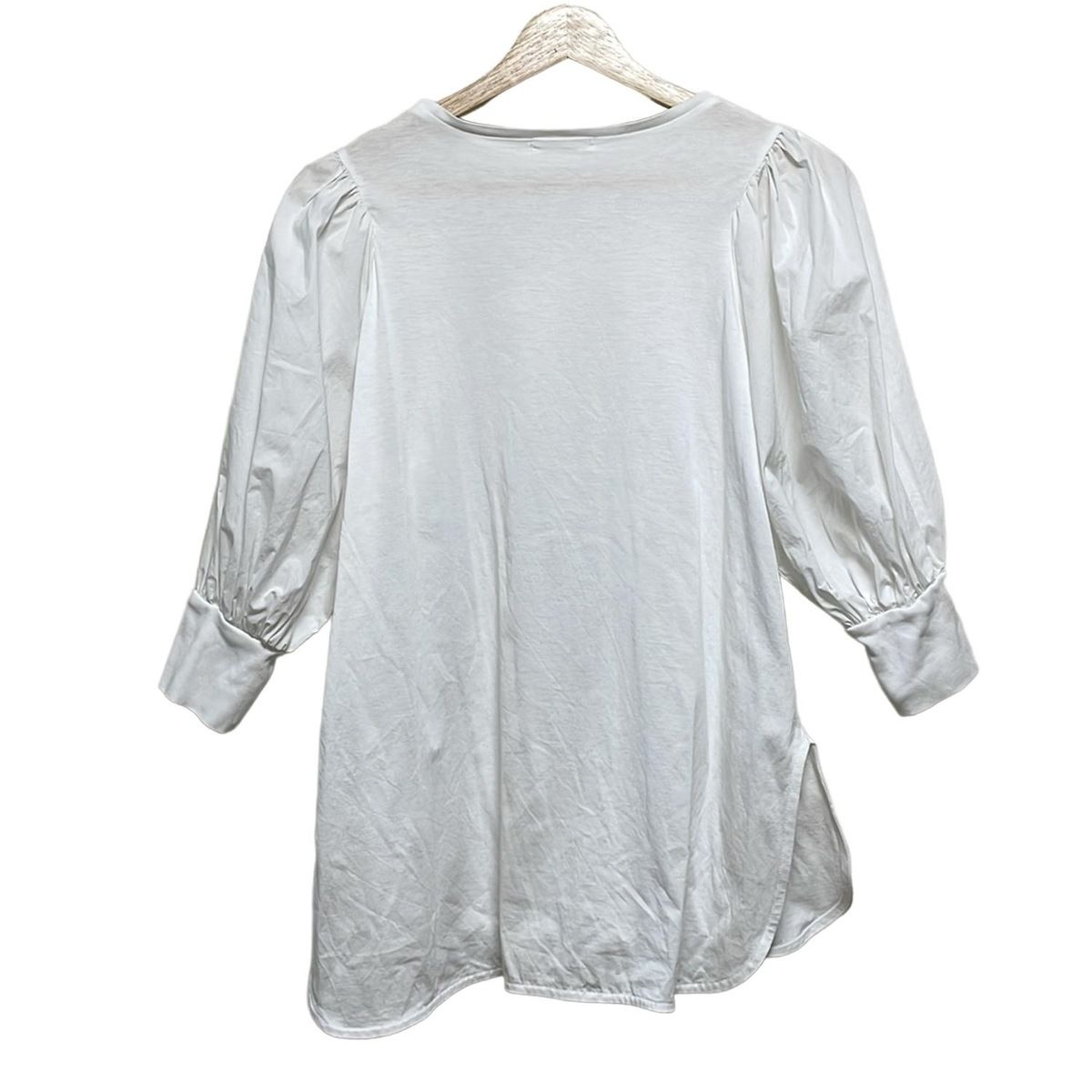 yori ヨリ 七分袖カットソー サイズF レディース - 白 クルーネック