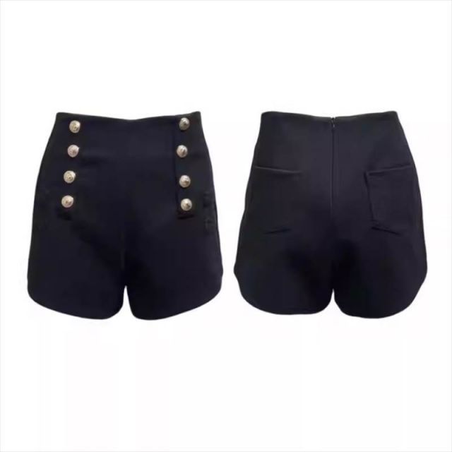 ハイウエスト ミニ ホットパンツ ボトムス パンツ ショートパンツ 飾りボタン ミニ ミニ丈 ショート ショート丈 Aライン 台形 ウエストマーク かわいい 大人可愛い きれいめ シンプル カジュアル 上品 おしゃれ 大人女子 こなれ感 ラフ ラブリー キュート クール モード系 ハイウエスト ミニ ホットパンツ ボトムス パンツ ショートパンツ 飾り
