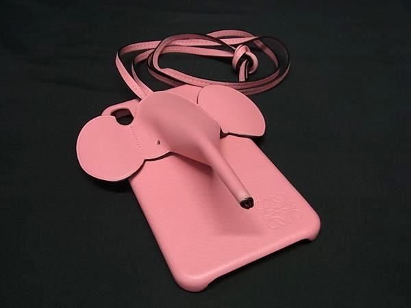 LOEWE ロエベ アナグラム　エレファント iPhone14 レザー □極美品□ LOEWE ロエベ アナグラム レザー エレファント