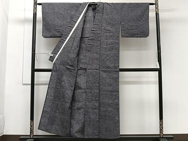 平和屋着物▽上質な小紋　単衣　霞文　正絹　逸品　AAAW1558fy 平和屋着物□上質な小紋 霞文 逸品 fe2858