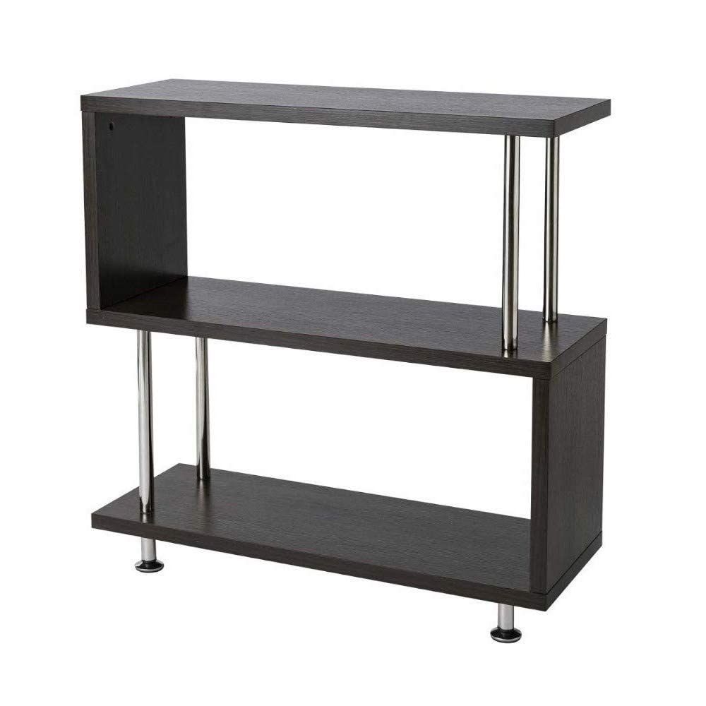 人気商品 パイプ 下駄箱 S字 靴箱 3段 オープンラック 耐荷重45㎏ 収納 ダークブラウン ディスプレイラック 幅80×奥行29.5×高さ80.6cm 本棚 SRK-8308 アイリスプラザ