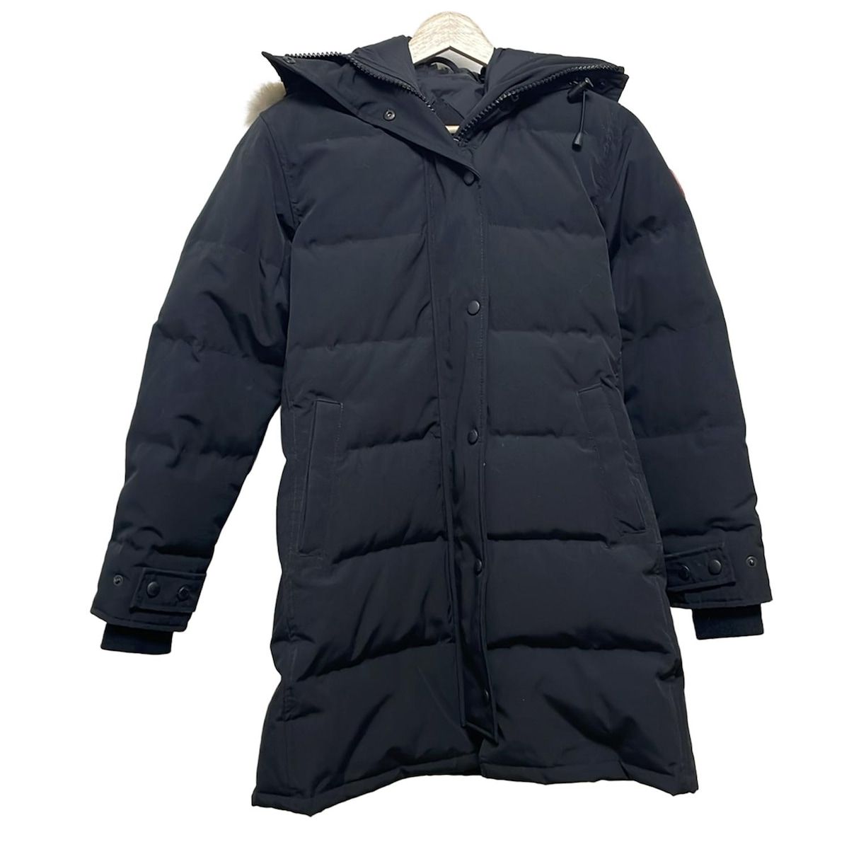 CANADA GOOSE カナダグース ダウンコート サイズS レディース - 3802LA 黒 長袖 コヨーテ ジップアップ ファー取り外し 冬