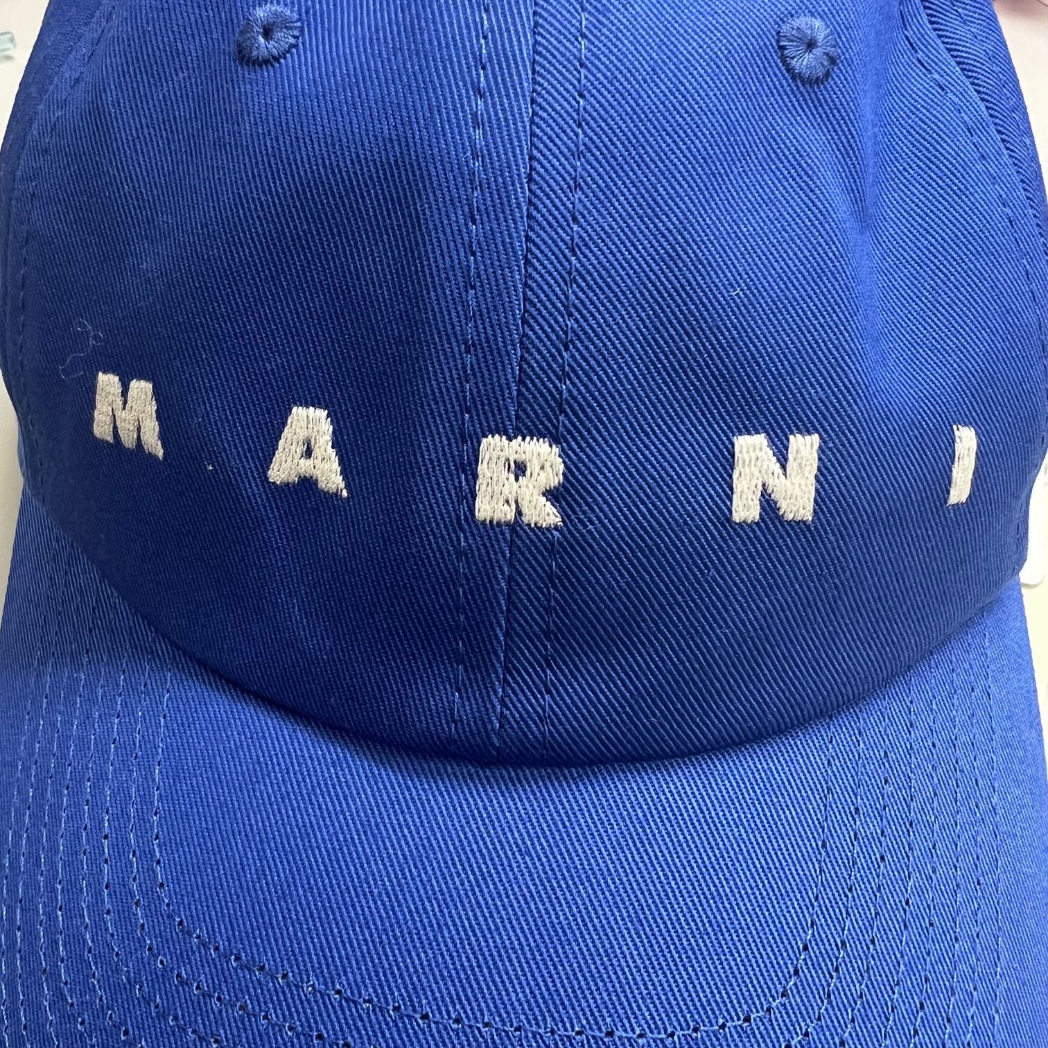 MARNI キャップ　スカイブルー　マルニ　新品未使用品 参考上代59400円 国内正規 未使用品 MARNI 24AW ロゴ刺繍