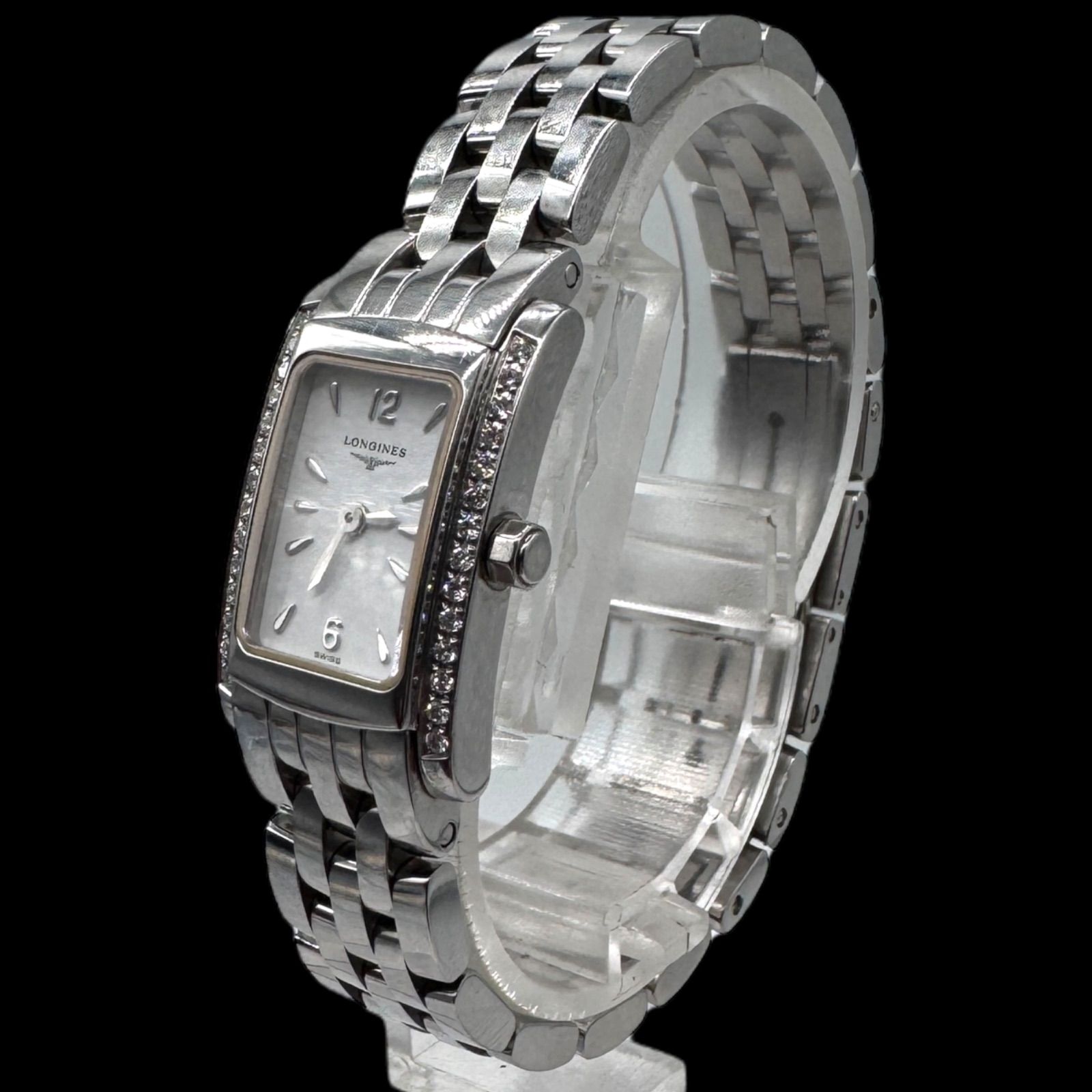 新品電池稼働 高級 LONGINES ロンジン 28P ダイヤベゼル