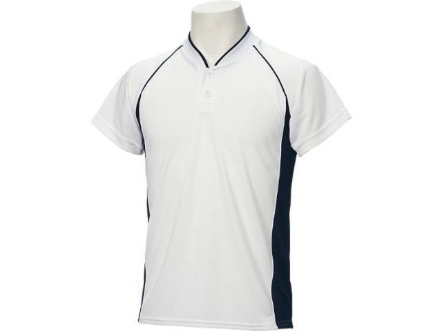asics アシックス Jr.BB T SHIRT ホワイトxネイビー 120 BAD11J 150 | スポーツ 運動 衣類 衣料品 服 ウエア ウェア 野球 ベースボール トップス Tシャツ カットソー 子供 子ども キッズ ジュニア 半袖 シ