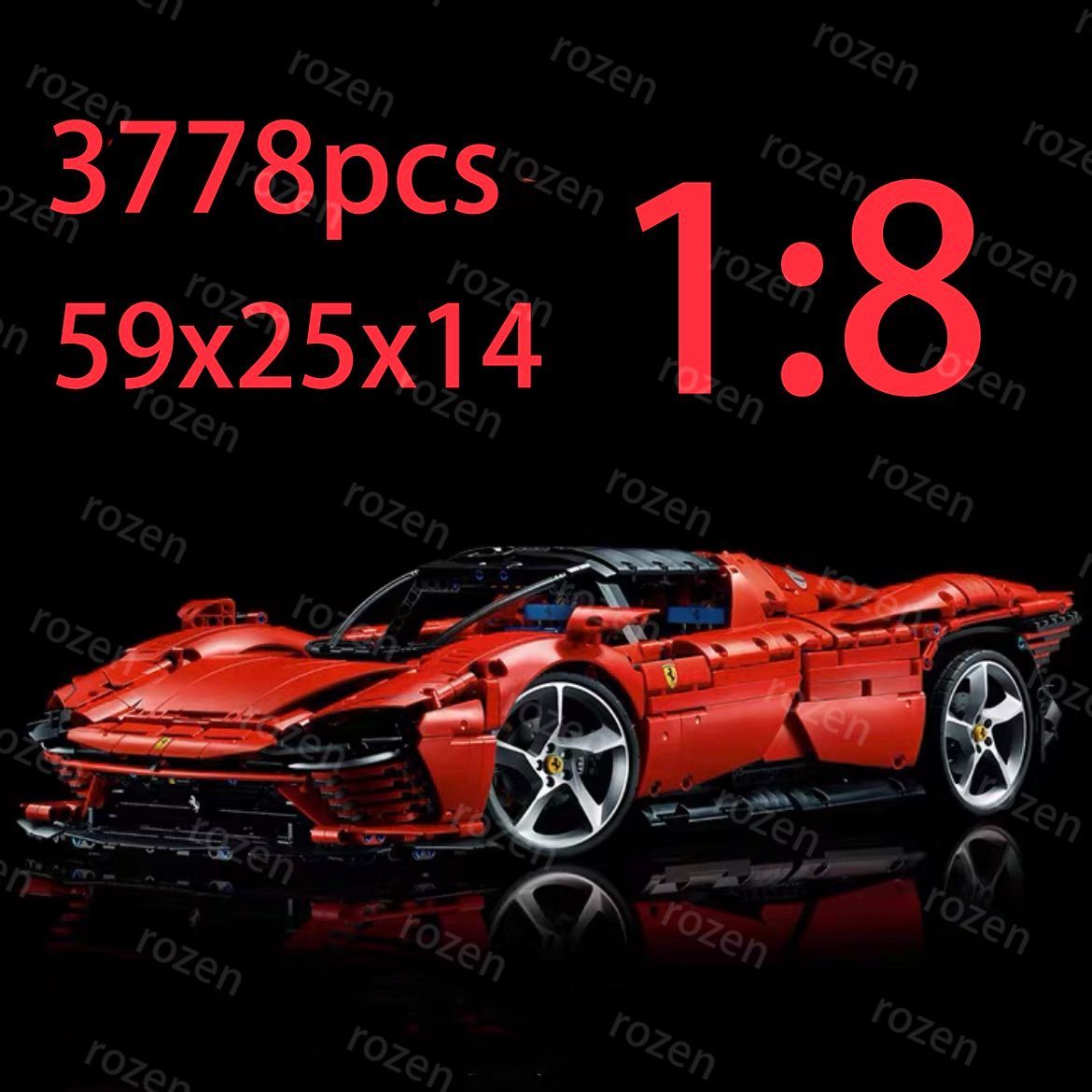 フェラーリ デイトナ SP3 3778pcsレゴテクニック 互換 フェラーリ デイトナ SP3 3778pcsレゴテクニック 互換