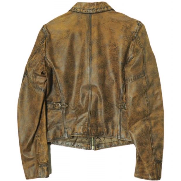 RRL ダブルアールエル フィッテド レザージャケット 282900913001 1 Brown 革ジャン Double RL ライダースジャケット レディース 定価323 400円 アウター lc31922