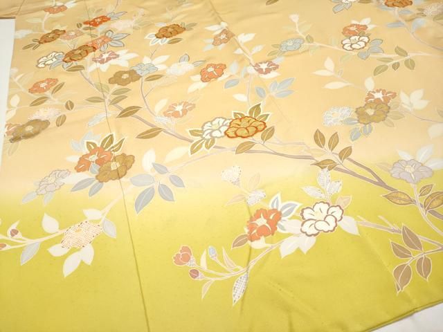 平和屋本店■極上　創業460年・千總　訪問着　駒刺繍　枝椿文　暈し染め　金彩　高島屋扱い　逸品　CYAA1026s5 平和屋本店□極上 創業460年・千總 訪問着 駒刺繍 枝椿文 暈し染め