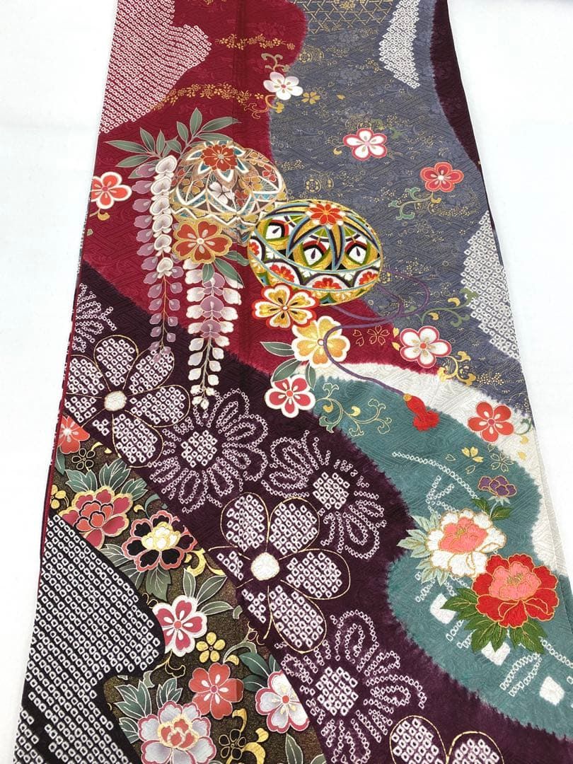 振袖 豪華 刺繍 金駒 金彩 絞り 紋意匠 身丈166cm 撥水加工 MO2668 
