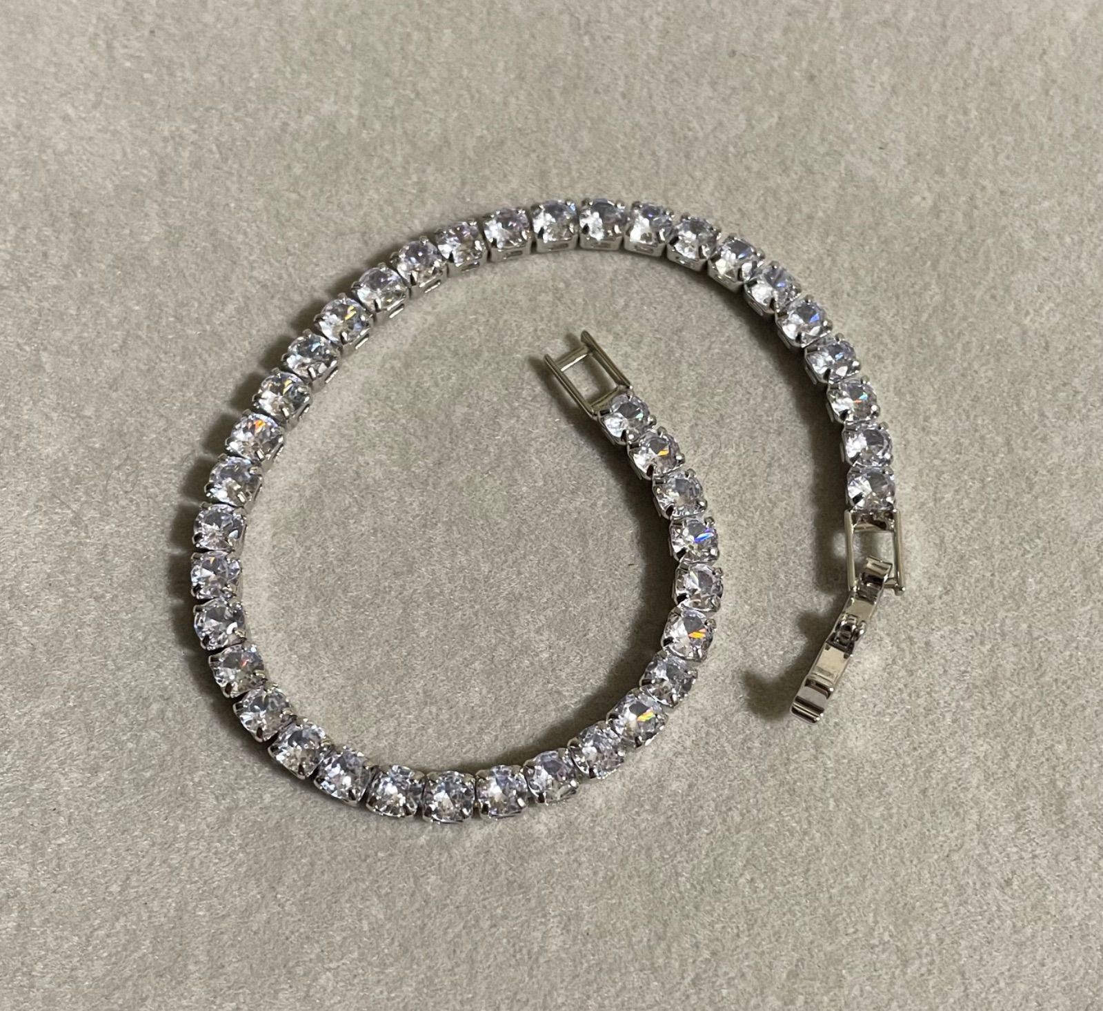 4mm キュービックジルコニアテニスブレスレット ウェディング 