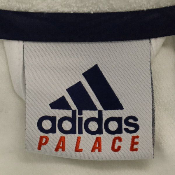 アディダス パレス コラボ 2WAY ロゴプリント パイル地 ジップ ジャケット M ホワイト adidas PALACE PALACE スケートボード メンズ   【230308】