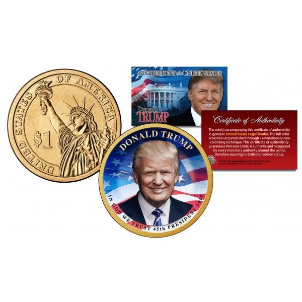 アメリカ 1ドル硬貨 コイン ドナルド・トランプ前大統領 限定カラー