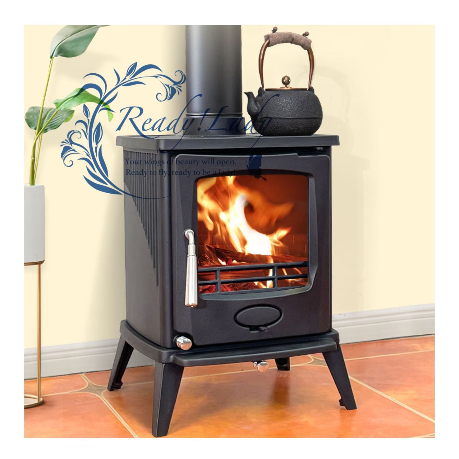 薪ストーブ クッキングストーブ 耐熱塗装 1200℃の高温に耐える 20～40㎡に適しています 薪 キャンプ 薪ウッドスト 薪 キャンプ 薪最 煙突付属 二次燃焼 薪 暖炉型ファンヒー 薪ストーブ 標準付属品