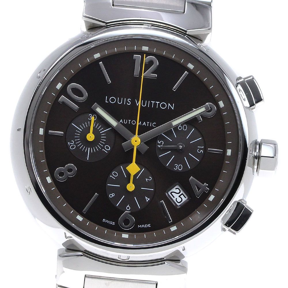 ルイ・ヴィトン LOUIS VUITTON Q1121 タンブール クロノグラフ 自動巻き メンズ_842142