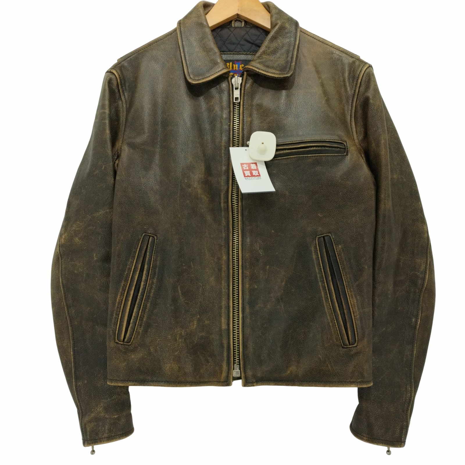 VANSONのレザーブルゾン　７０年代　ヴィンテージ　難あり 古着 70年代 ヴァンソン VANSON レザーブルゾンタイプ メンズXL相当