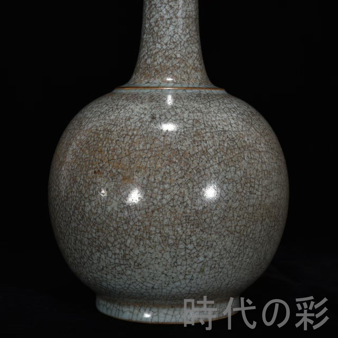 朝鮮美術 高麗青磁 瓜形 花口瓶 高さ約30㎝ F R7572B 【公式通販】