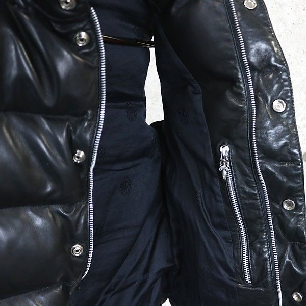 CHROME HEARTS 銀座店 クロムハーツ STIFF レザー ベスト クロスボタン