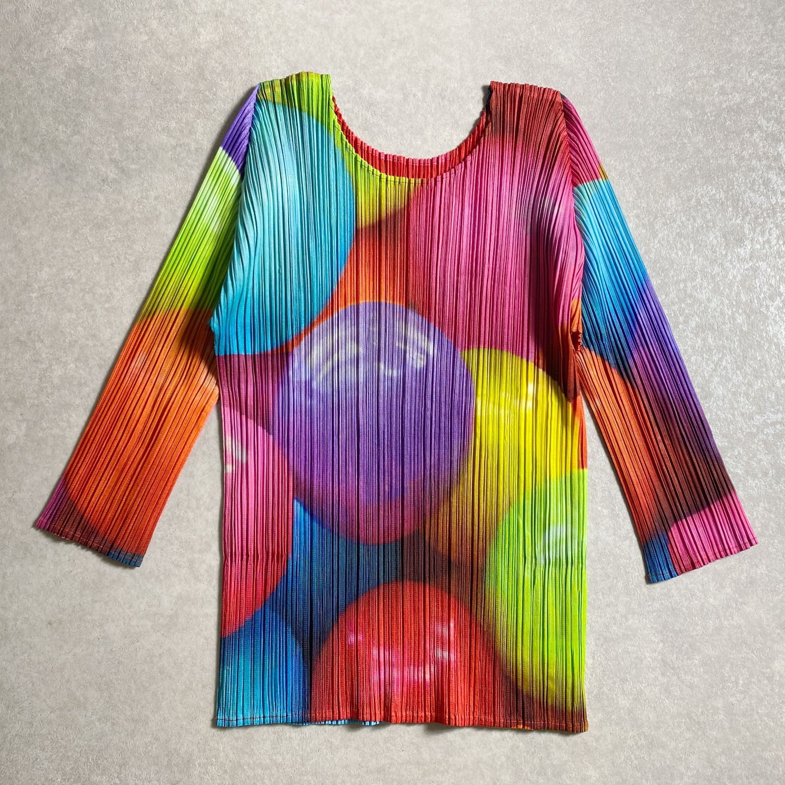 希少！pleatsplease レインボーイッセイミヤケブラウス please 希少