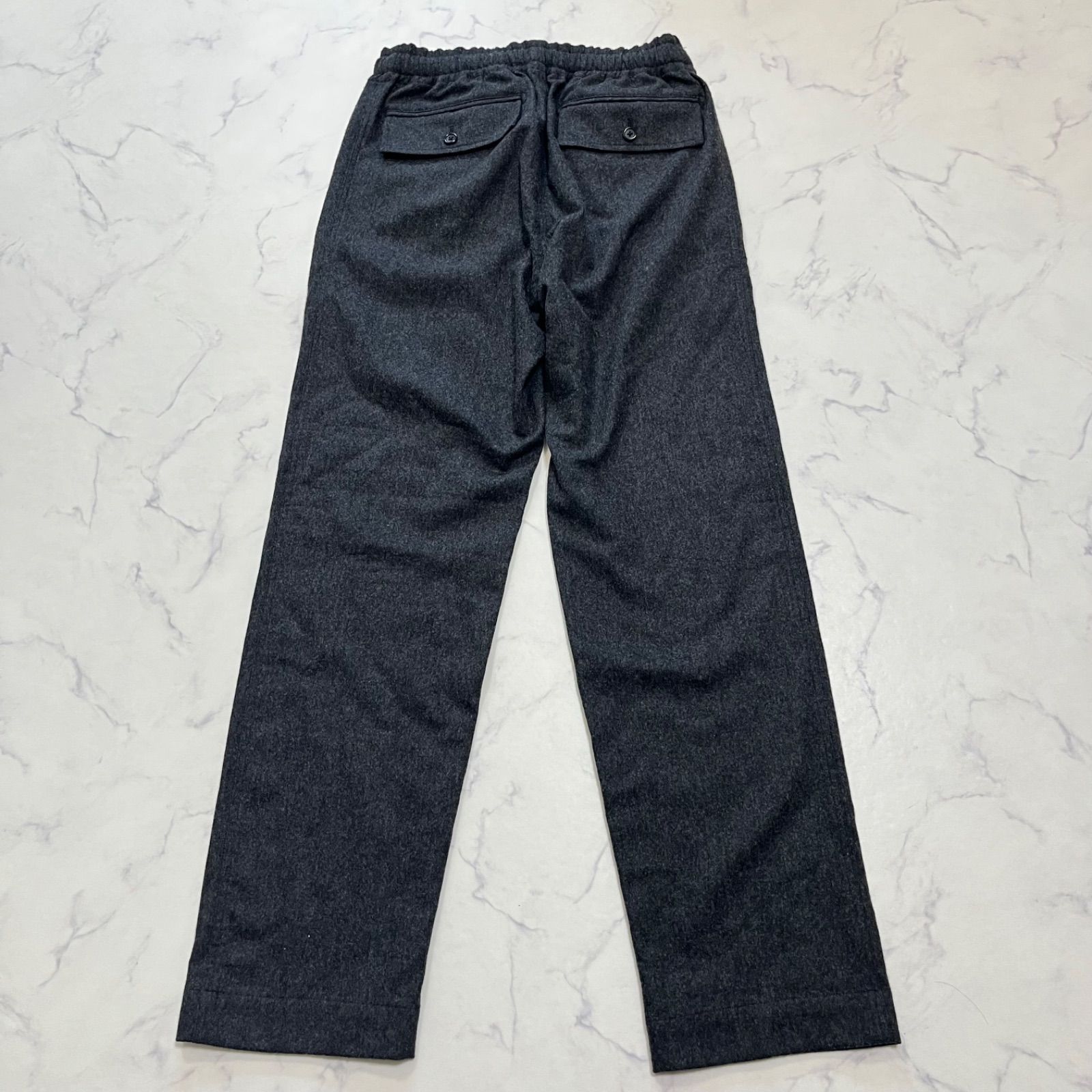 未使用級マーガレットハウエル×フォックスブラザーズ フランネルパンツ ドローコード メンズsizeS MARGARET HOWELL 2022AW FLANNEL