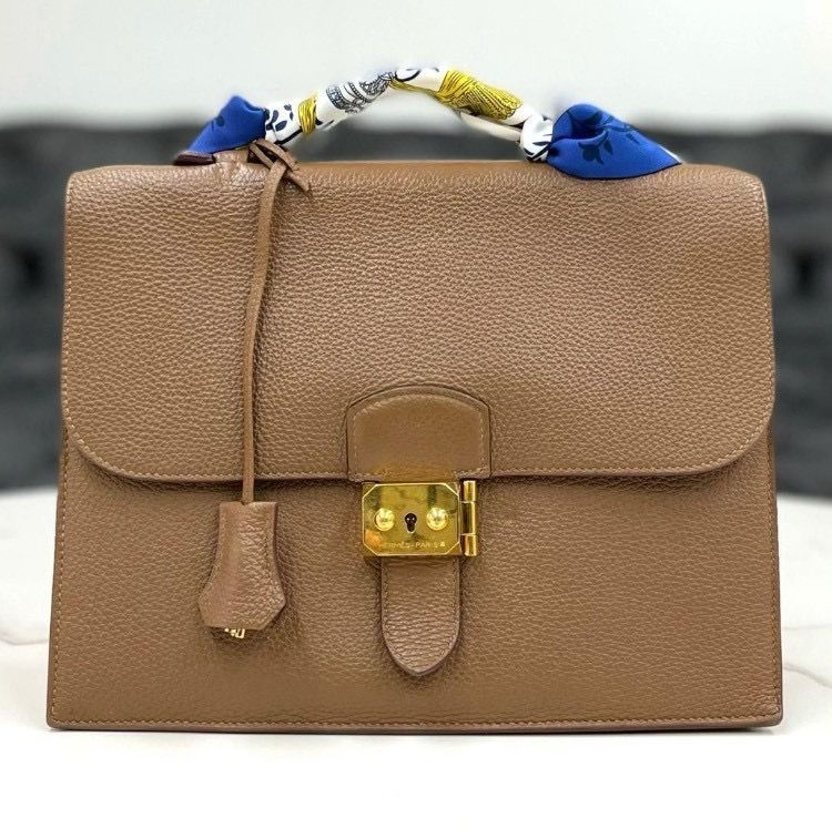 エルメス サックアデペッシュ27 トゴ ビジネスバッグ □Q刻印