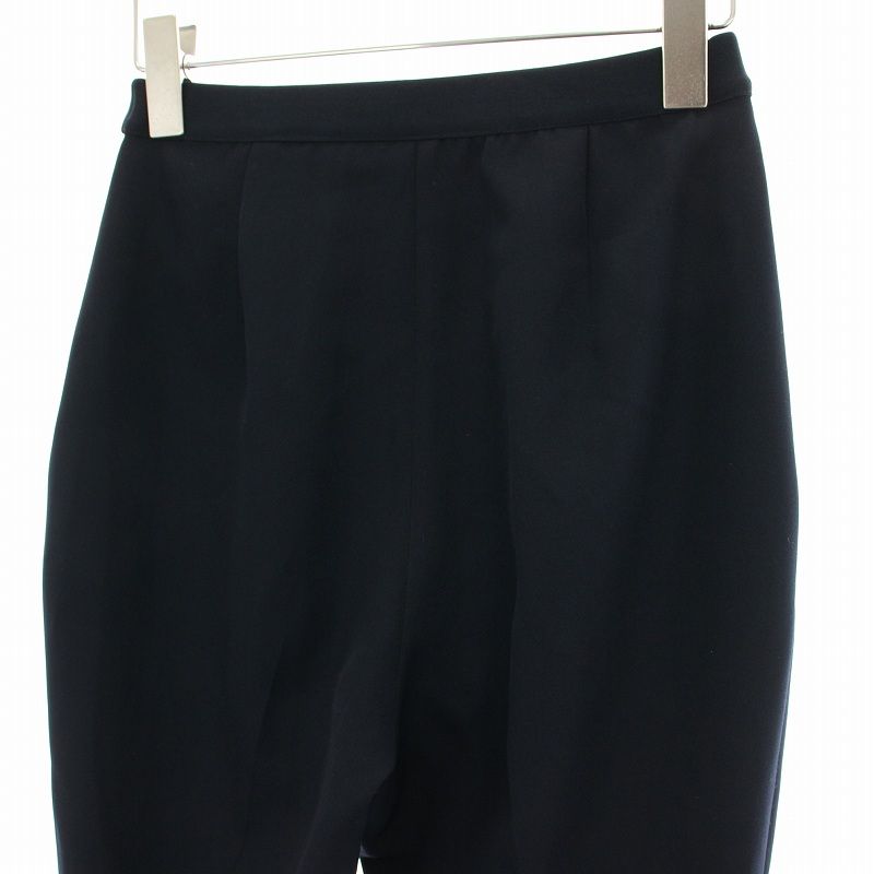 チェスティ パールテーパードパンツ スラックス タック 0 紺 ネイビー