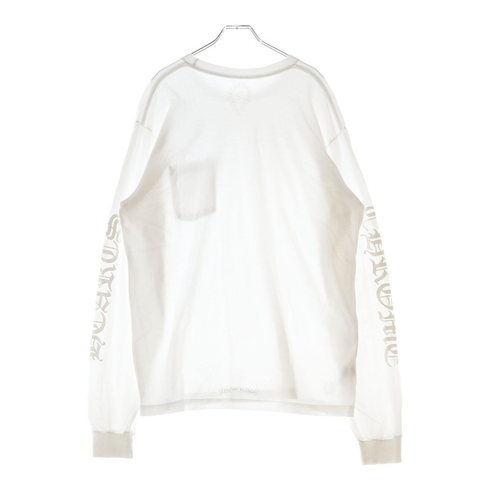 CHROME HEARTS (クロムハーツ) CH L S 1 ネックロゴ 長袖Tシャツ