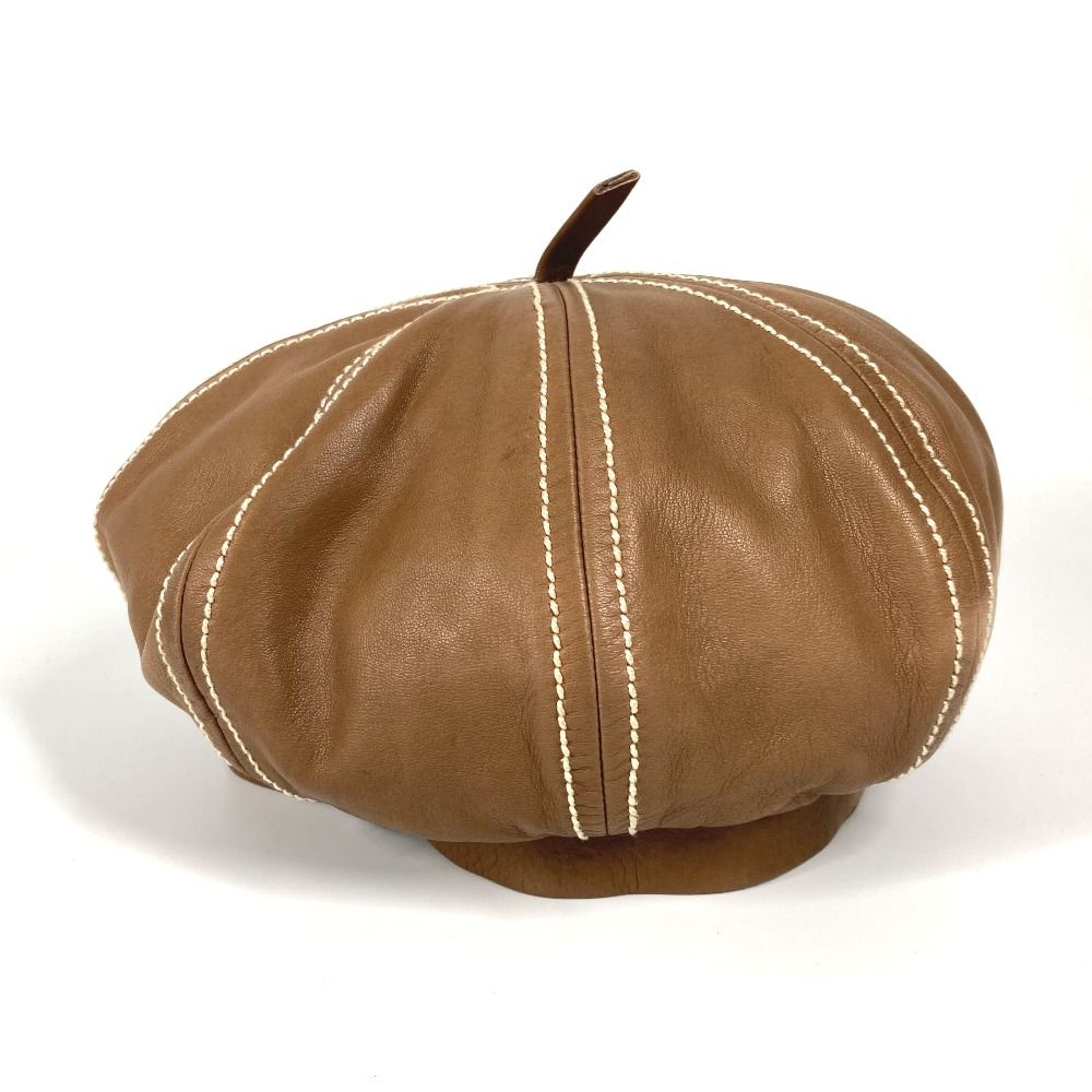 HERMES エルメス ベレー帽 ベレー ヘクター クルードセル ボタン付 黒