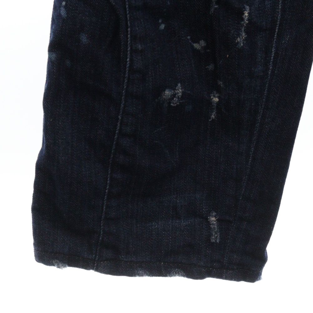 DSQUARED2 ディースクエアード 12SS ダメージ加工 ペイント デニムパンツ インディゴ S71LA0510 S30342 DSQUARED2 (ディースクエアード) 12SS ダメージ加工 ペイント デニム