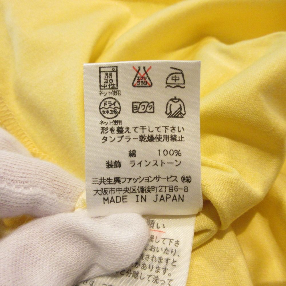 美品 LEONARD レオナー 半袖 ラインストーン Tシャツ カットソー