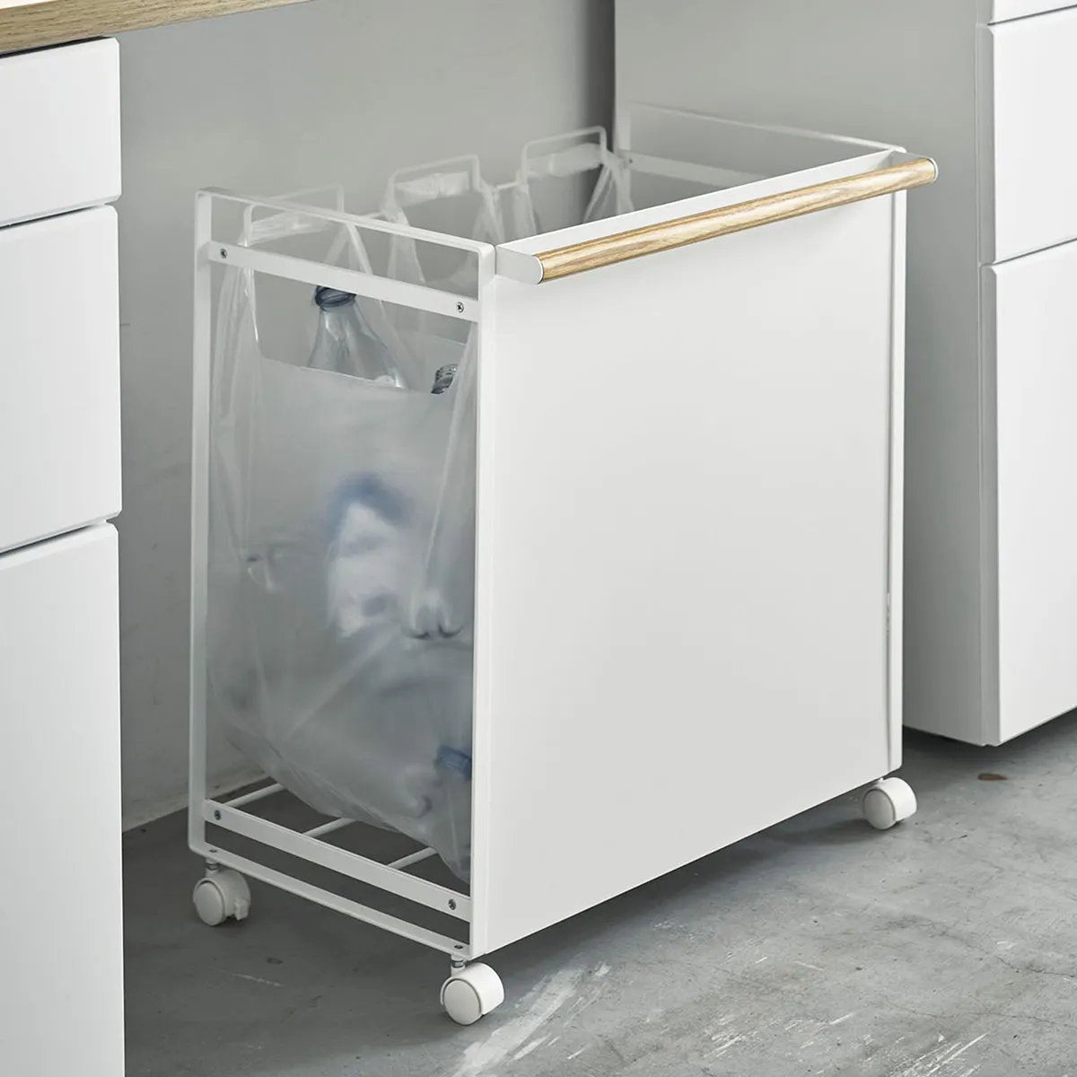 山崎実業 tosca ゴミ箱 目隠しダストワゴン 3分別 トスカ （ 分別