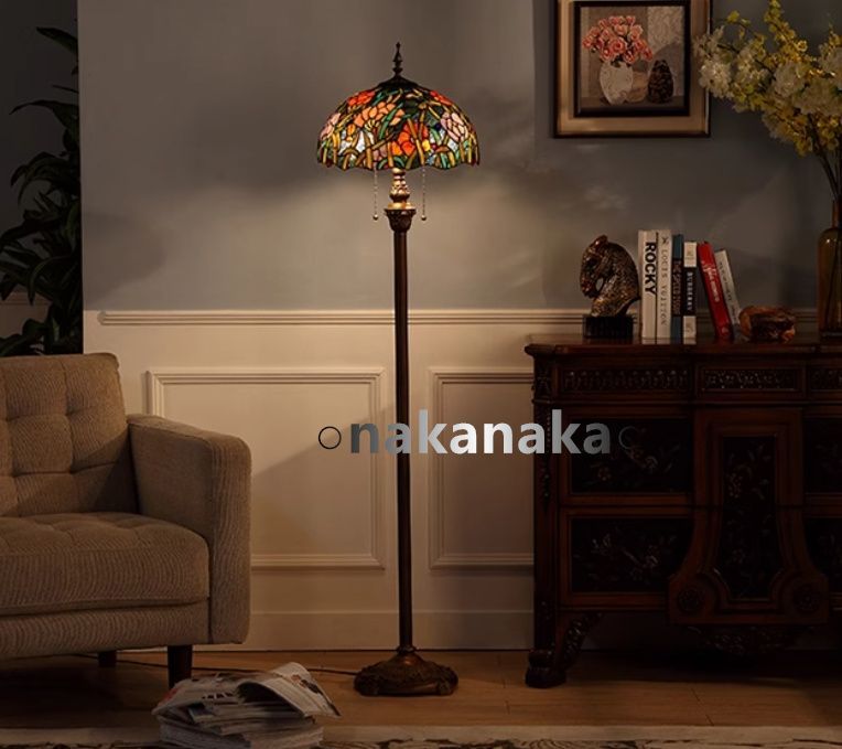 ビンテージ スタンドライト 暖色LED 欧風デザイン リビングランプ