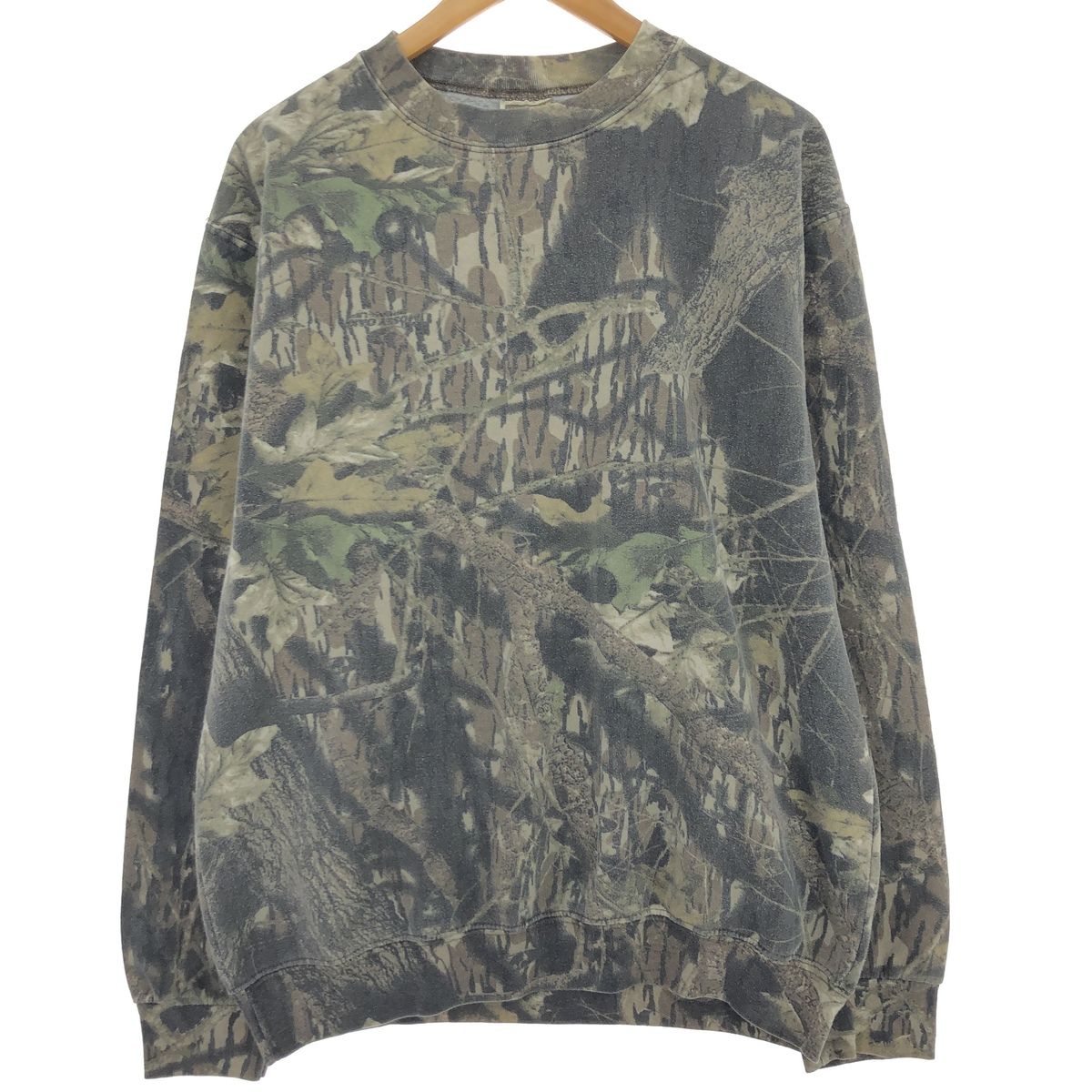 古着 リアルツリーカモ 迷彩柄 MOSSY OAK スウェットシャツ トレーナー メンズL/eaa423983