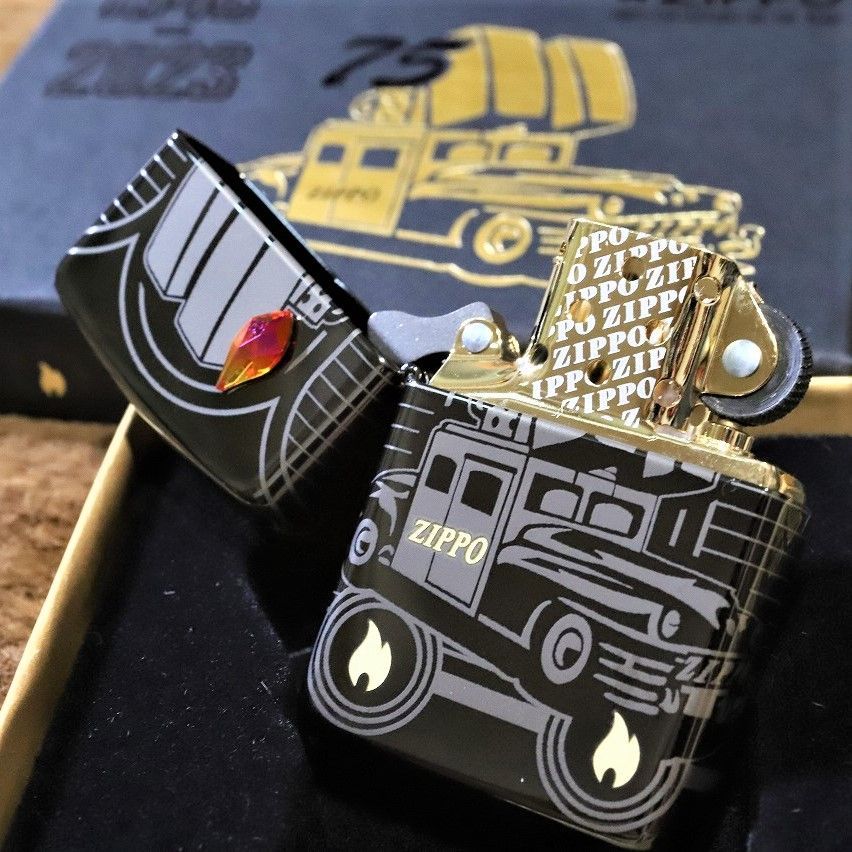 zippo car gold