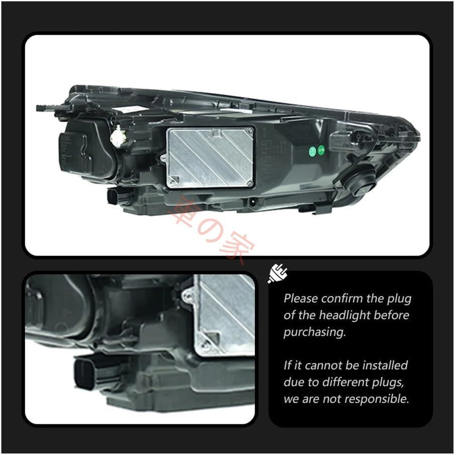 ヘッドランプ照明 Audi Q5 2021-2025 ヘッドライト DRL ターンシグナル ハイビーム エンジェルアイ プロジェクターレンズ ヘッドライトアセンブリ ペア交換用 FFCRYSTALESIA_COM