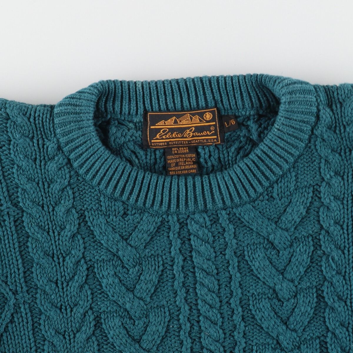 古着 90年代 エディーバウアー Eddie Bauer ケーブル編み