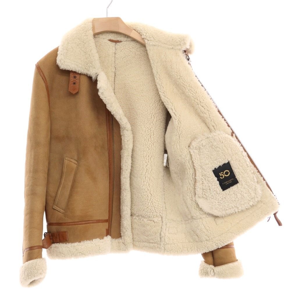 中古】チンクアンタ Cinquanta ムートンレザー B-3 フライトジャケット