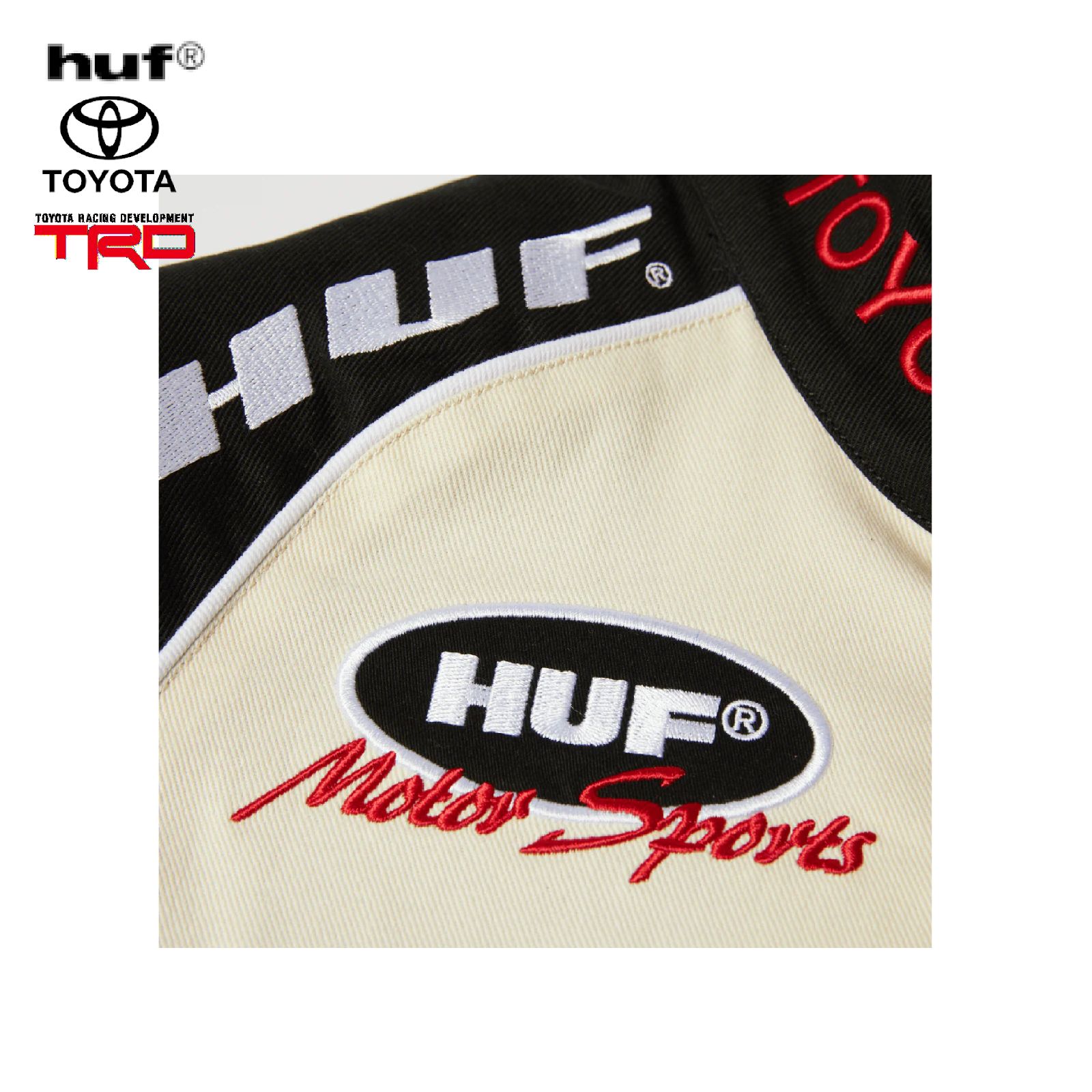 新品] HUF X TOYOTA TRD PODIUM RACING JACKET [JK00486-MLT-CREAM 