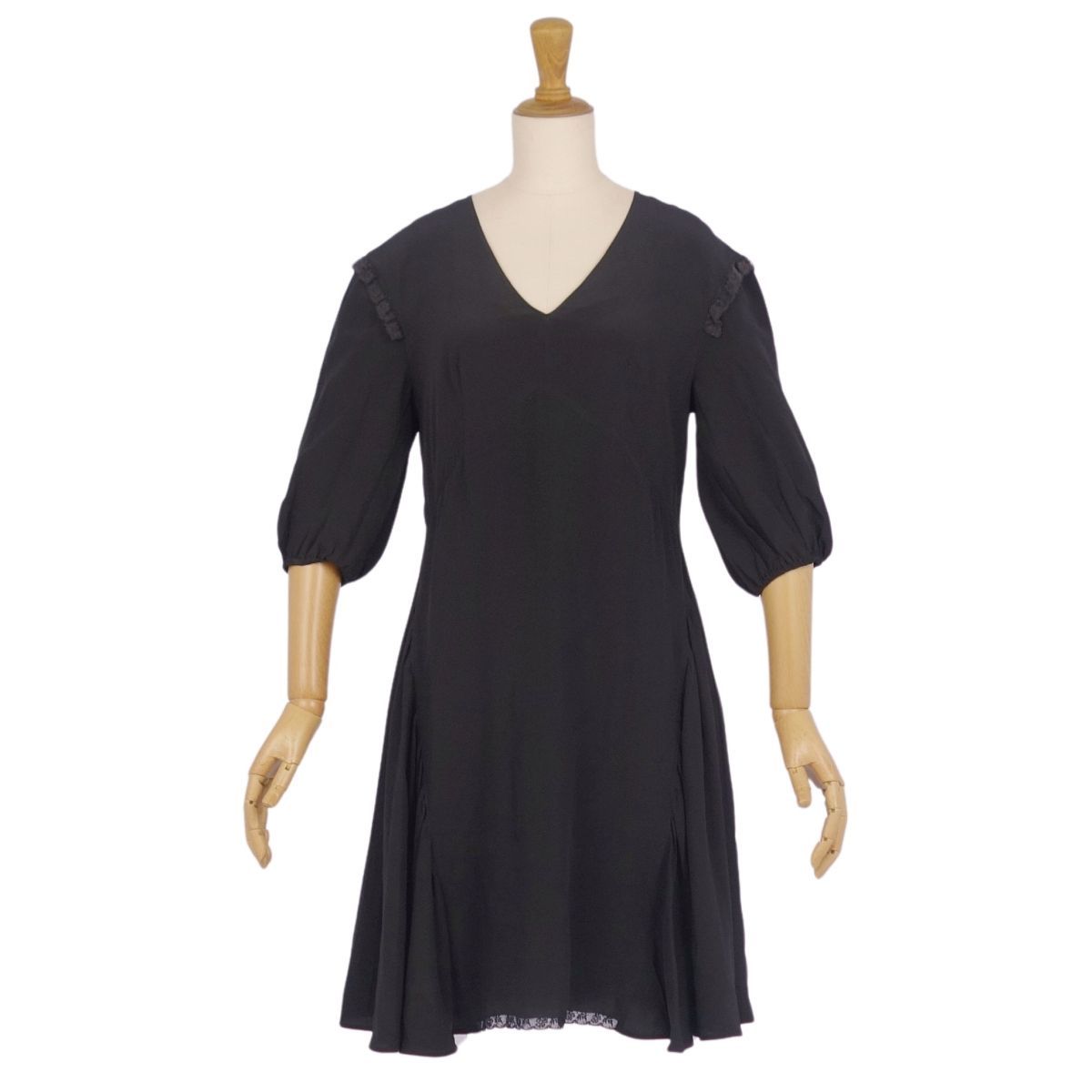 【美品】PRADA ブラック ZIP フレアスカートワンピース プラダ レディース ニット PRADA ブランド ワンピース トップス