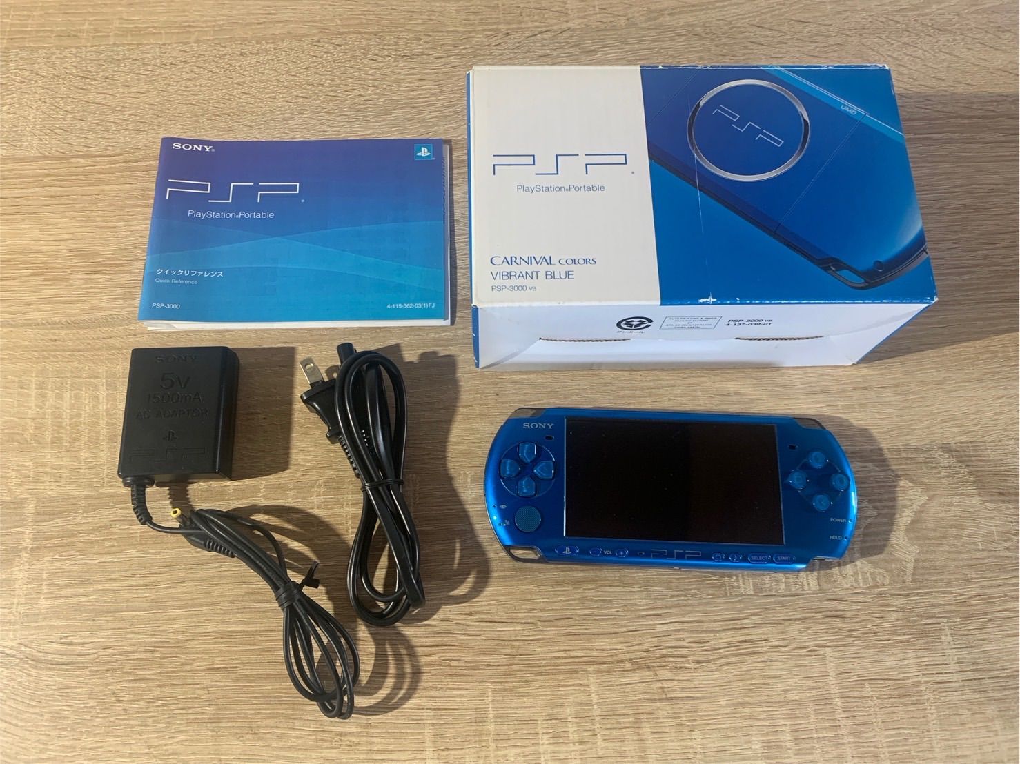 5581 PlayStation ポータブル PSP 3000 ブルー 動作 済み