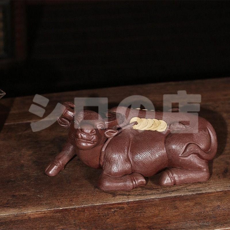 牛 ウシ 干支 干支飾り 紫砂 置物 オブジェ 精密細工 縁起物 運勢アップ インテリア オフィス 玄関 恋愛運 開運 お守り 魔除け 幸運 金運 健康運 インテリア リビング