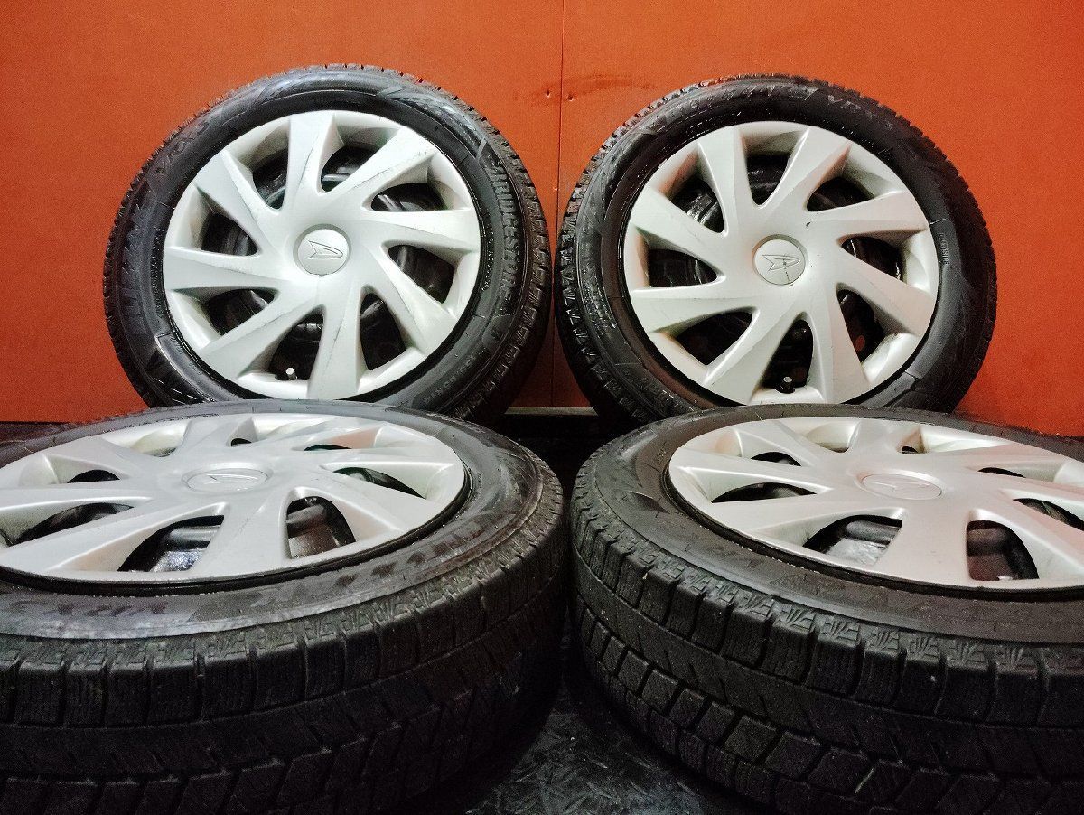 BS BLIZZAK VRX3 155|65R14 スタッドレス ダイハツ 純正ホイール 14インチ 4.5J4HPCD100 22年製 バリ溝 タント ムーヴ等 KTM368