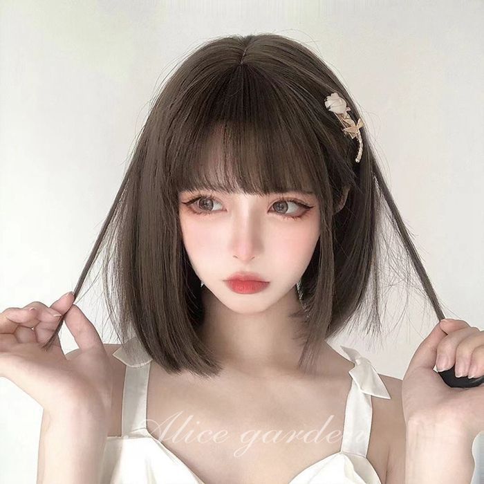 フルウィッグ ミディアムボブ ショート ウィッグ 女性