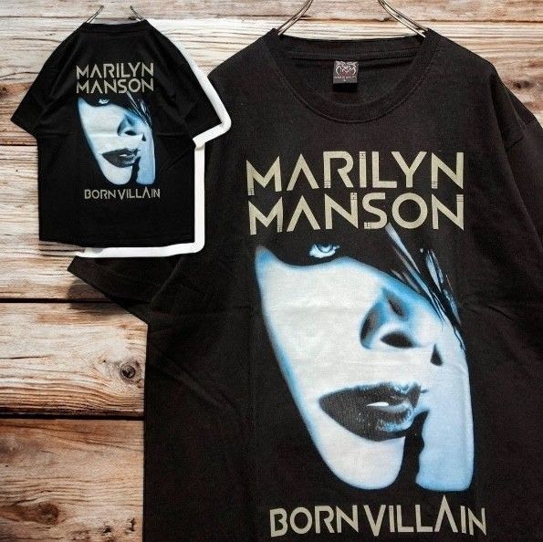 マリリンマンソン MARILYN MANSON Tシャツ tee ティーシャツ バンド ロック ツアー ライブ デザイン 両面 プリント 派手 奇抜 古着  ビンテージ vintage パンク メタル ヒップホップ ラッパー アーティスト カットソー - メルカリ