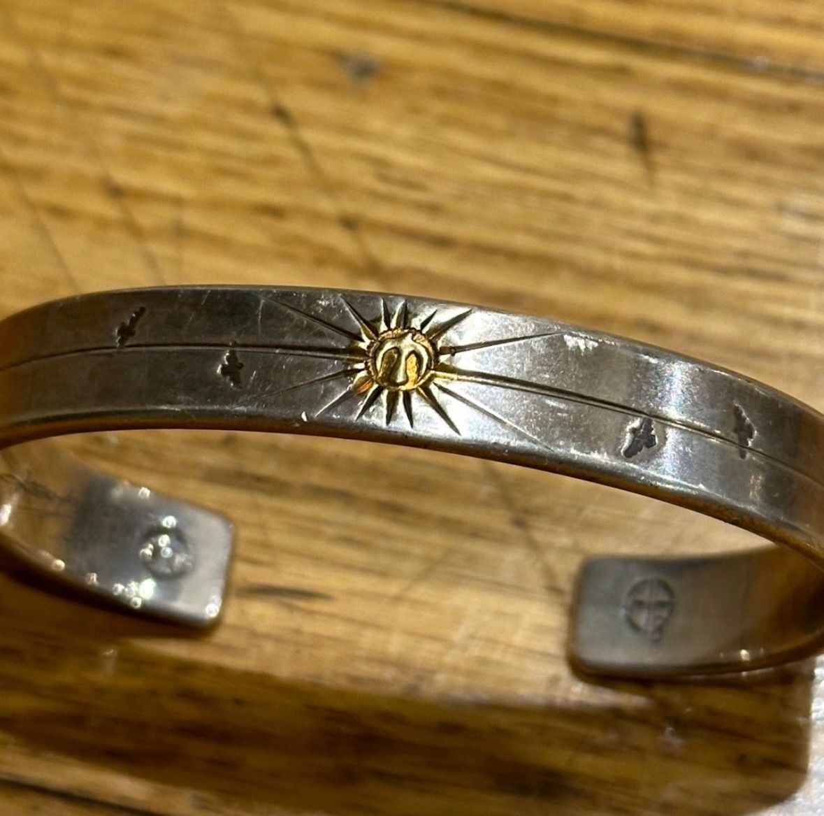 KEN KIKUCHI 太陽彫りバングル ENDイーグル 10mm幅【USED】Mサイズ