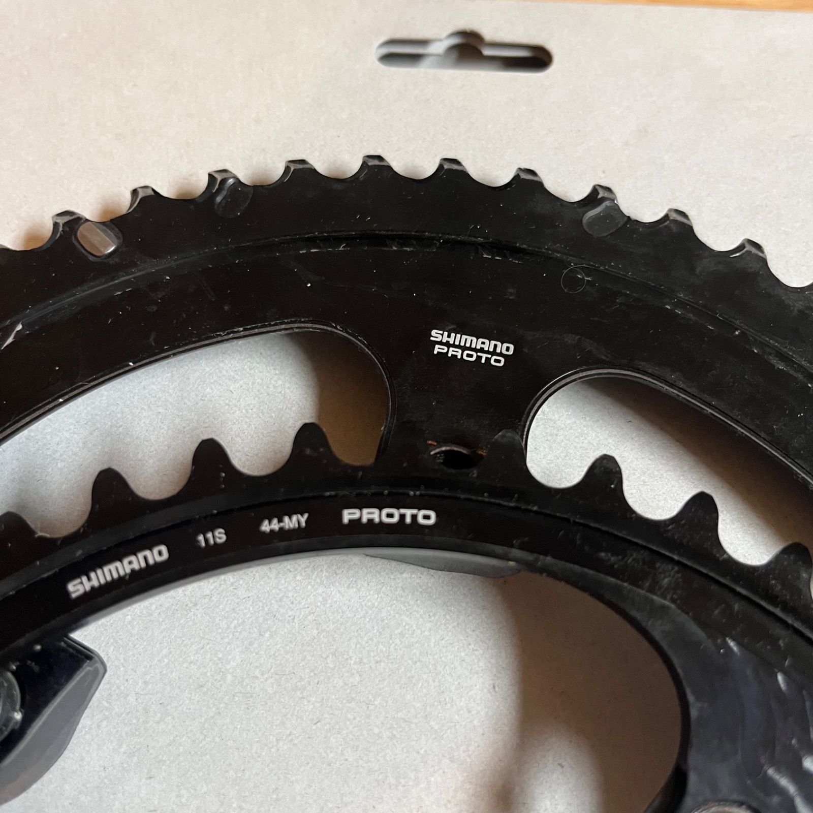 プロチーム支給品 FC-R9100 プロトタイプ チェーンリング 56-44t プロチーム支給品 FC-R9100 プロトタイプ チェーンリング 56-44t