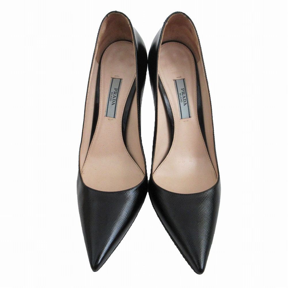 ✨人気✨PRADA ミラノ ハイヒール パンプス ブラック Prada レザーパンプス | ブラック | FARFETCH JP