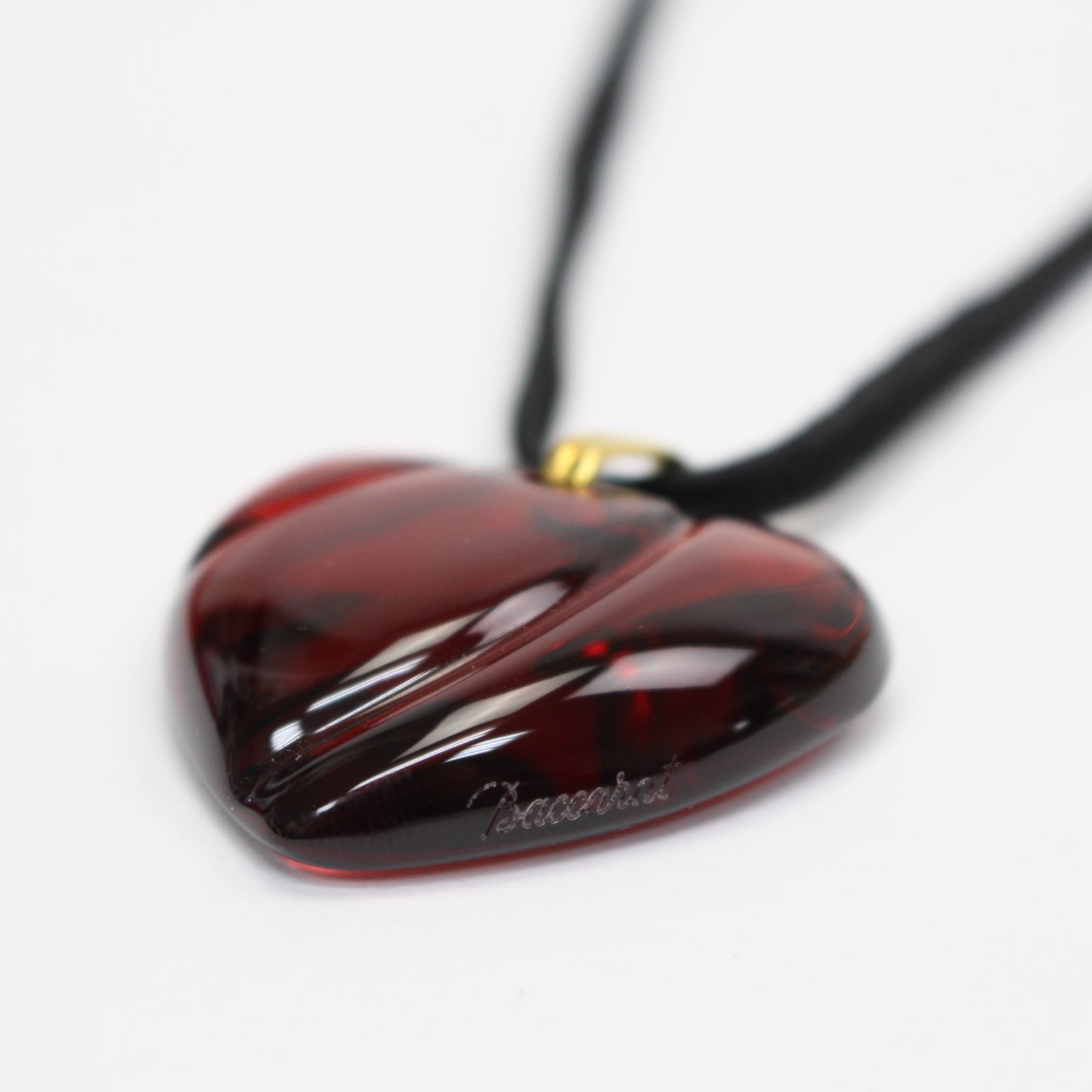 IS187)【美品】Baccarat バカラ クリスタルハート チョーカー 