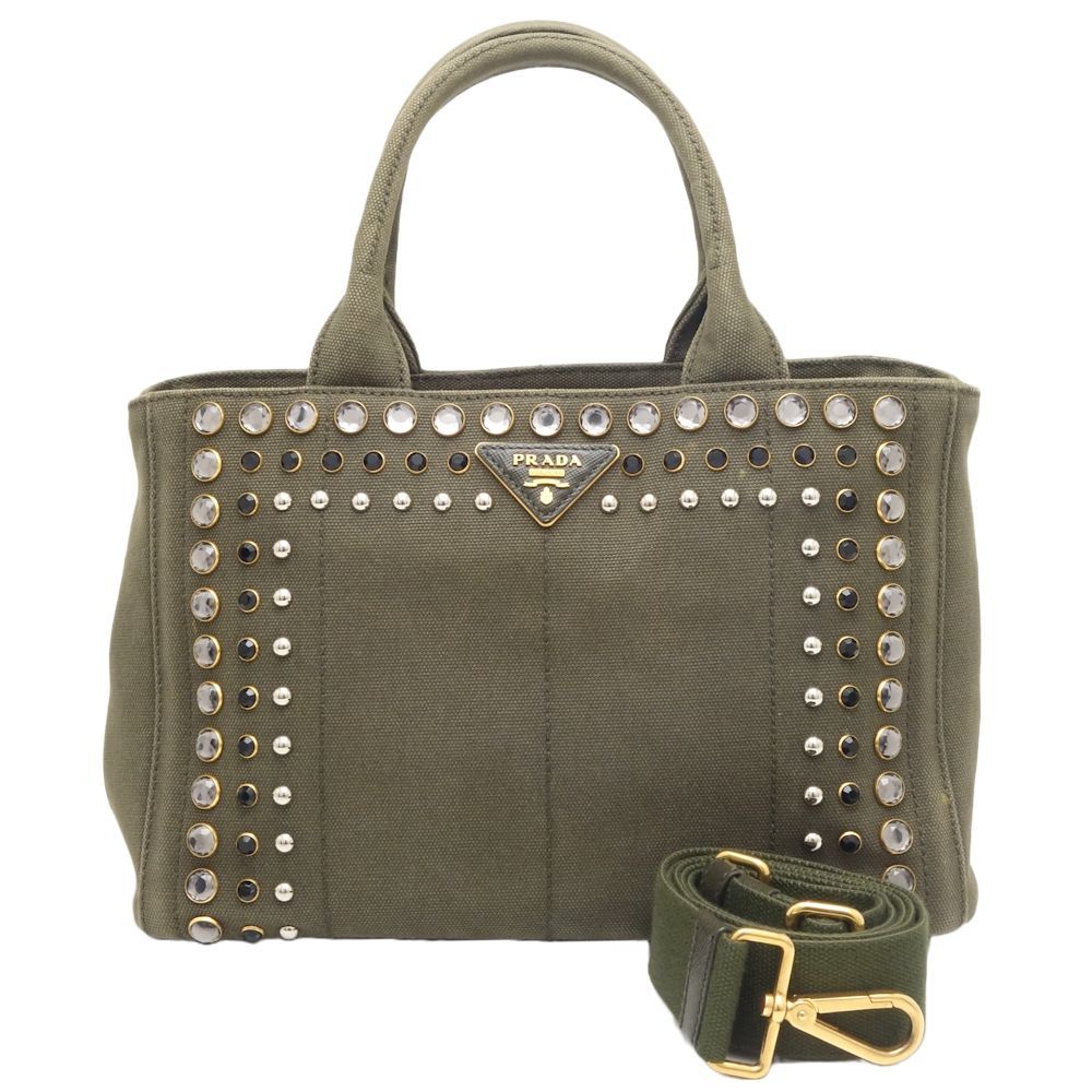 PRADA - ご予約♡ PRADA カナパビジューSサイズ カーキ PRADAの
