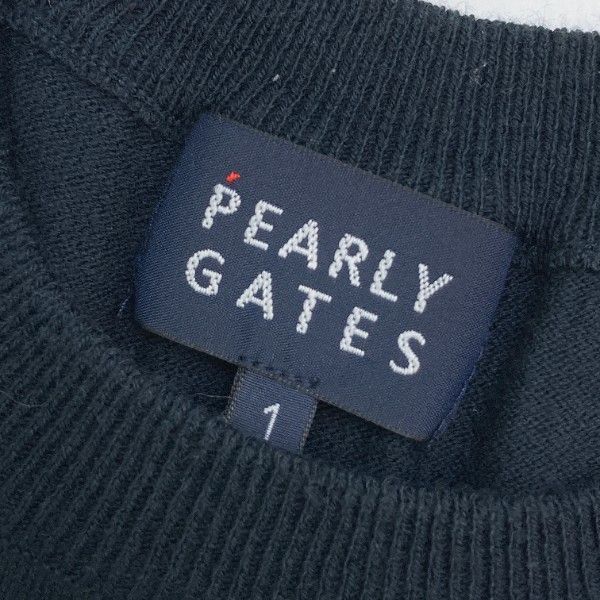 PEARLY GATES ネイビー セーター サイズ4 サイズ：4 PEARLY GATES パーリーゲイツ 裏地付 ニットセーター